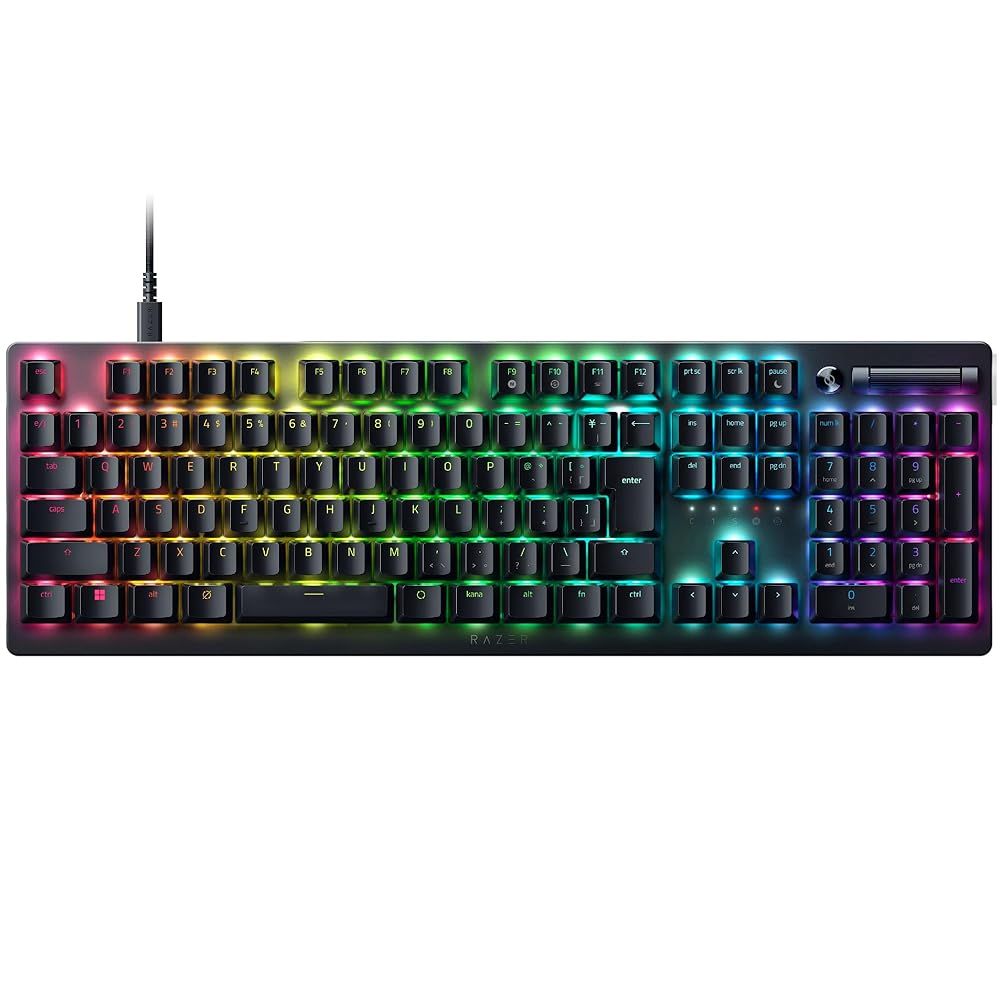Razer レイザー DeathStalker V2 JP Clicky Optical Switch Type-C ケーブル マルチファンクションローラー Chroma RGB 日本語配列