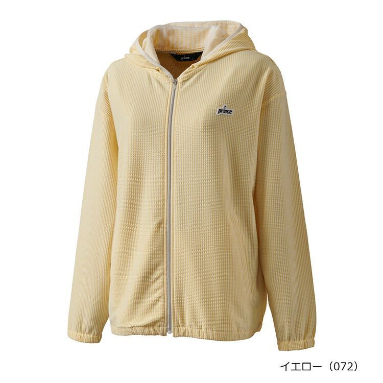 Lサイズのみ prince プリンス レディース ウィメンズ ジャケット 吸水速乾 UPF50 シアサッカーストライプ 素材 イエロー WS5501-072-L