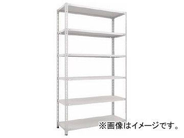 トラスコ中山 セミボルトレス軽量棚 W1800×D600×H2100 6段 W色 SBL-7666-W(7786972)