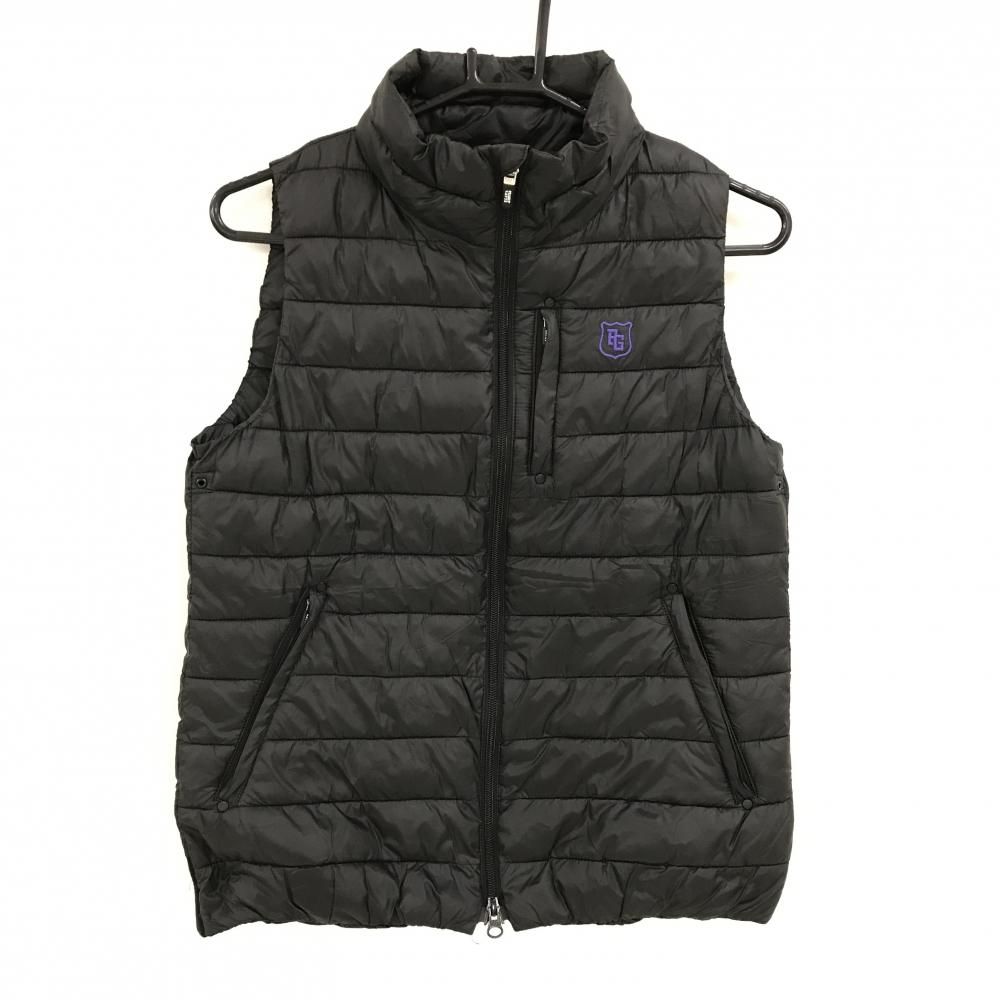 超 パーリーゲイツ 中綿ベスト 黒 ロゴパープル THERMOLITE レディース 0 S ゴルフウェア PEARLY GATES