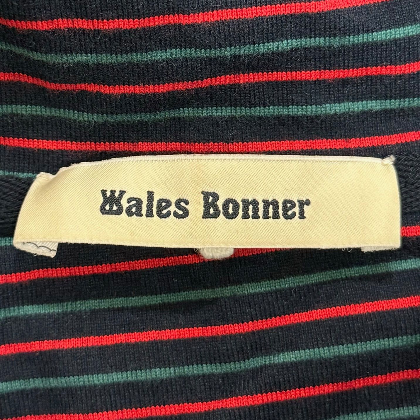 Wales Bonner 23SS ハーフジップボーダーカットソー ポロシャツ