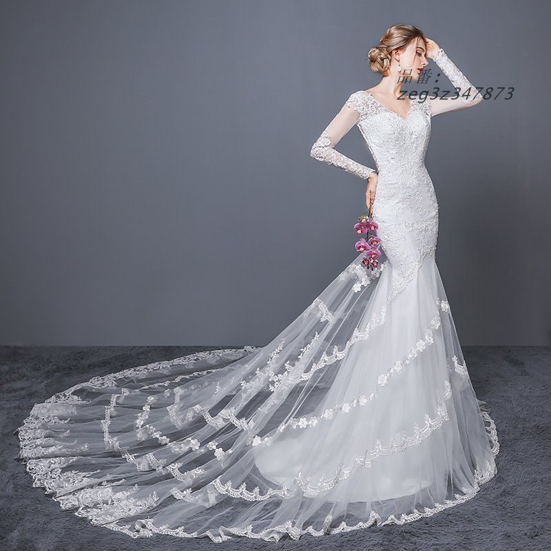 ウェディングドレス ウエディングドレス 二次会 結婚式 前撮り ブライダル ロングドレス マーメイドラインドレス マーメードドレス 花嫁 zeg3z347873