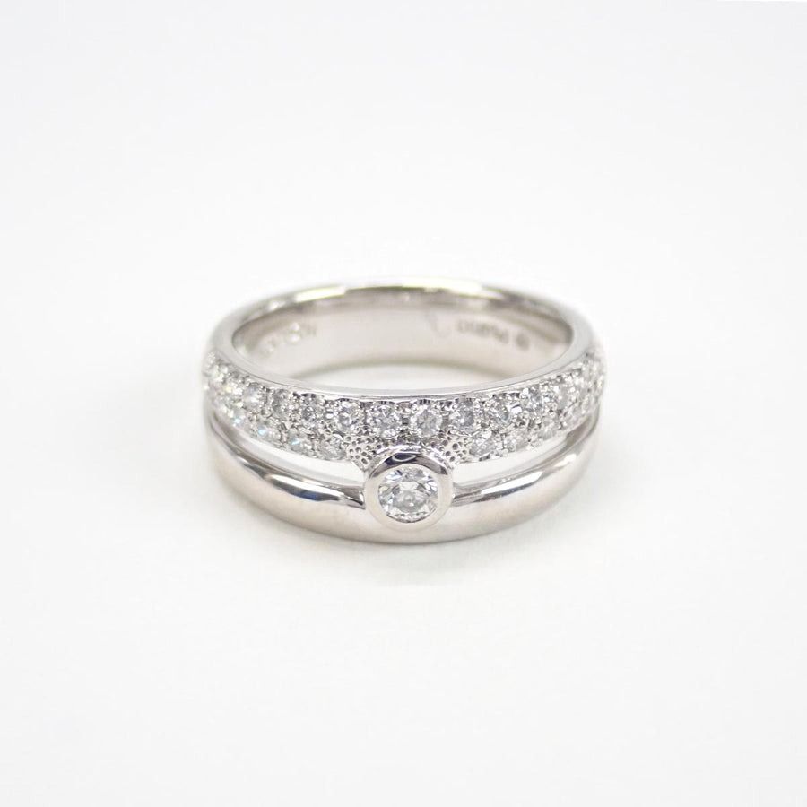 イブ様の専用ページ Pt950 パライバトルマリン 鎚目柄リング【製品鑑別