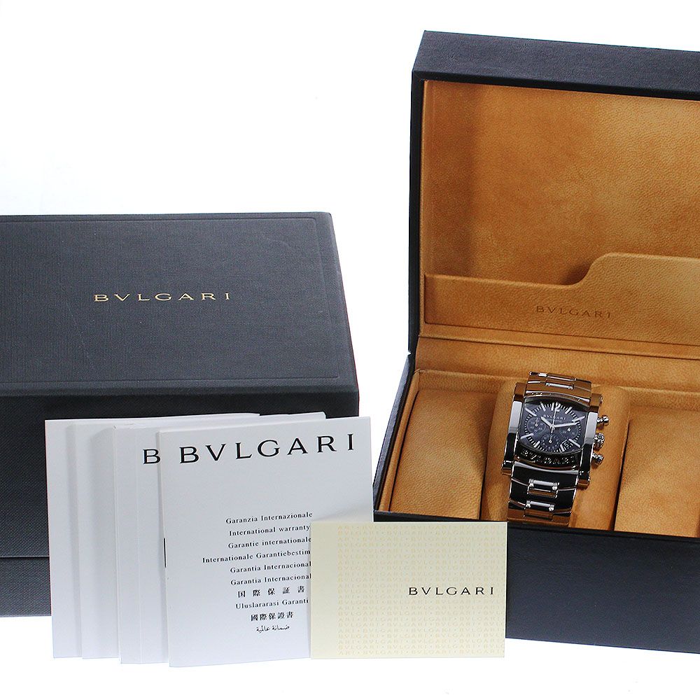 ブルガリ BVLGARI AA44SCH アショーマ クロノグラフ デイト 自動巻き メンズ良品箱・保証書付き_808379 - メルカリ