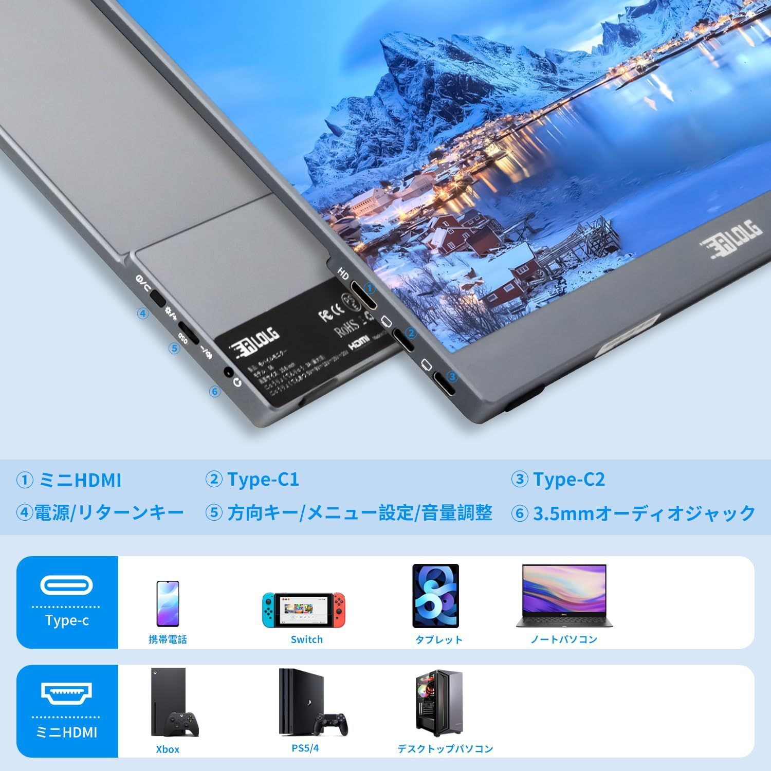 特価商品】15.6インチ モバイルディスプレイ ゲームモニター 192x18FHD ALOLG スピーカー内蔵 IPS液晶パネル 標準HDMI モバイル モニター 保護カバー 薄型 軽量スマートフォンPCMacPS45XboxSwitchSteamLaptop - メルカリ