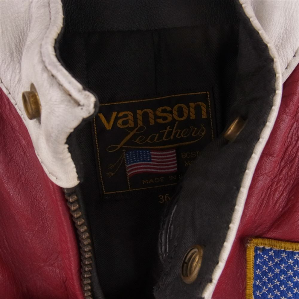 VANSON バンソン レザージャケット Type RJP レザー シングル