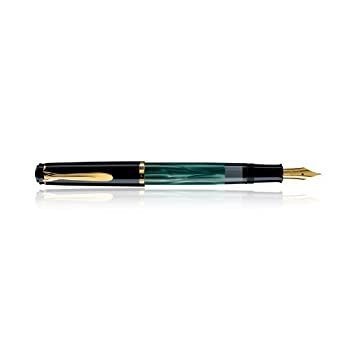 Pelikan Elegance Stylo plume de luxe Souverain M200 Pointe Fine Noir|Vert