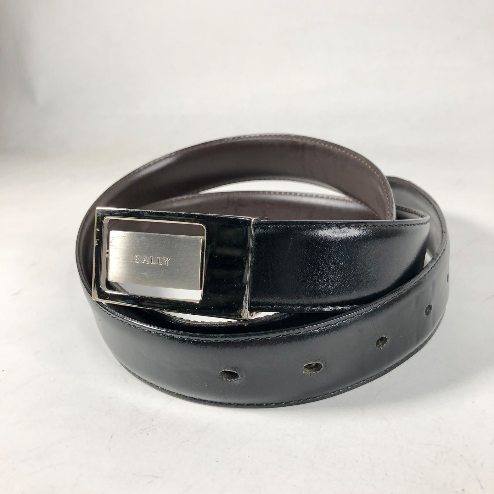 A0616-25-A BALLY バリー メンズ レザーベルト ブラック カット
