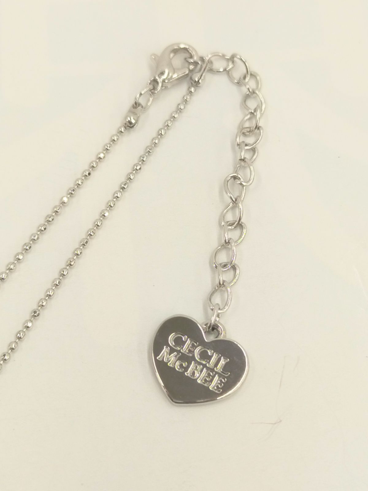 セシルマクビー/CECIL McBEE ハート＆ラウンドトップ シルバーカラー