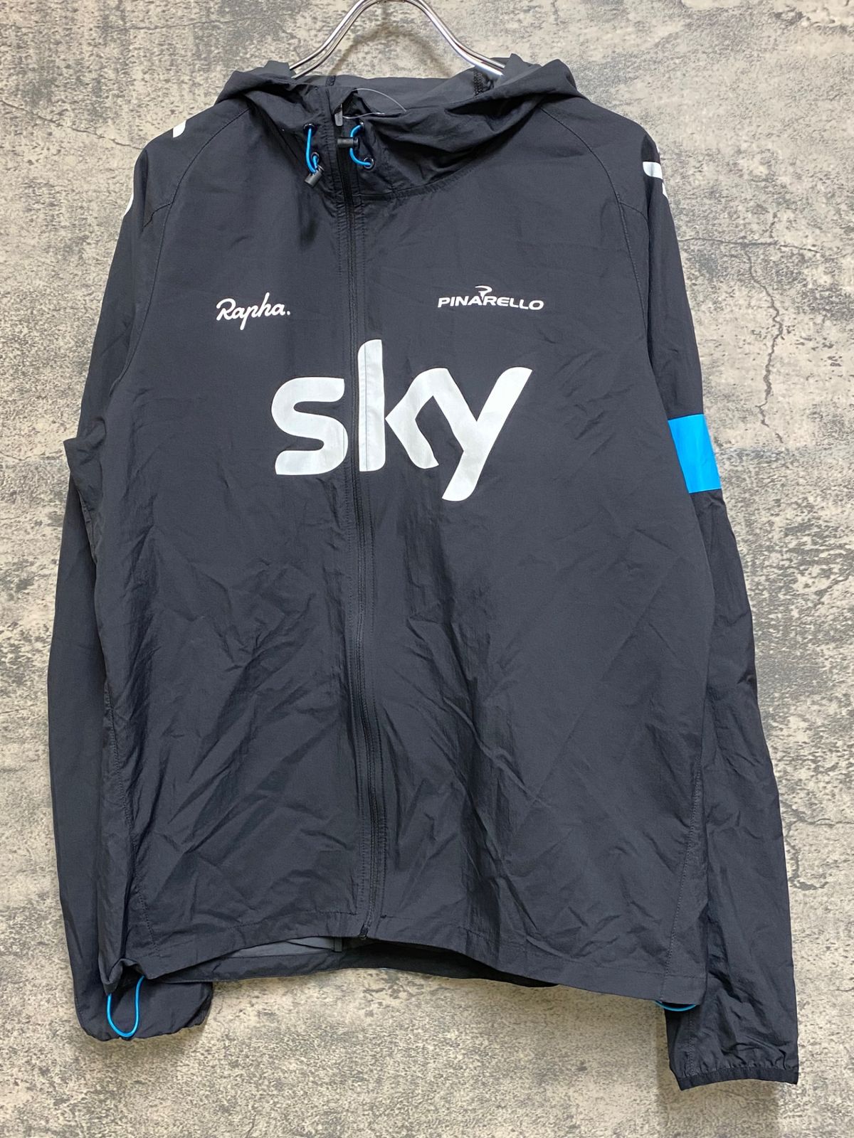 JN161 ラファ Rapha SPRAY JACKET 長袖 ウィンドブレーカー 黒 L TEAM Sky