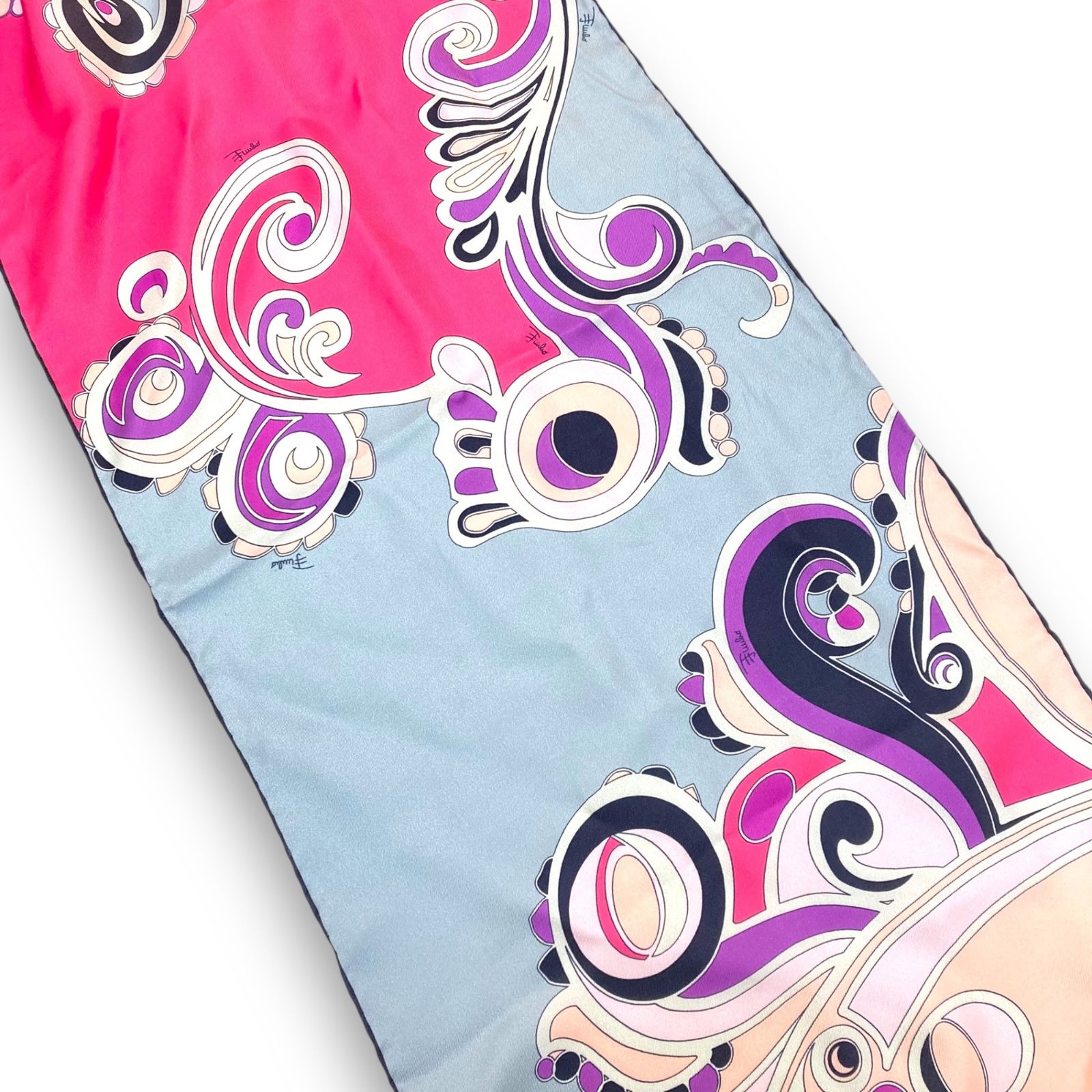 新品✨EMILIO PUCCI プッチ柄 スカーフ ピンク シルク Amazon | EMILIO PUCCI(エミリオプッチ)スカーフ レディース