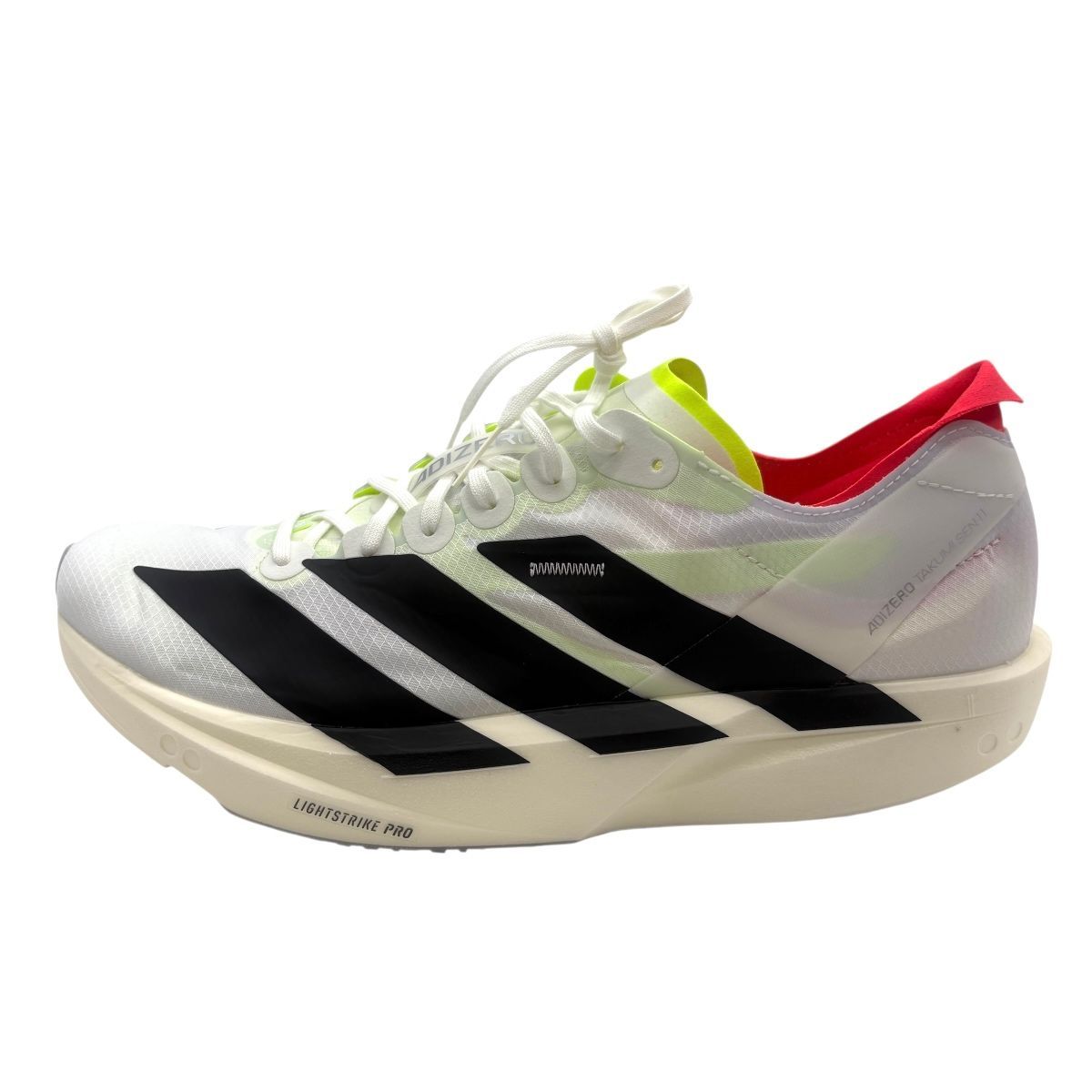 ♪3415 adidas アディダス アディゼロ タクミ セン 11 ランニングシューズ JH8659 28cm ホワイト ブラック レッド 箱有 スニーカー Adizero Takumi Sen 11