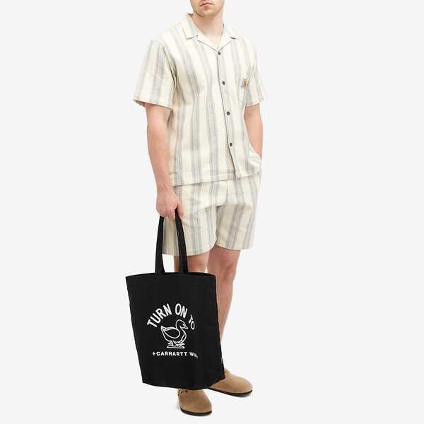 トートバッグ CARHARTT STAMP TOTE SA091 Carhartt WIP STAMP TOTE BAG UNISEX - Tote bag - blue/blue