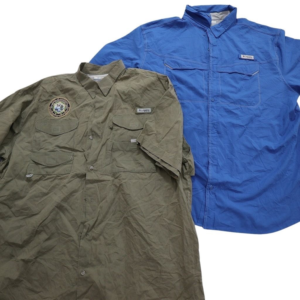 古着卸 まとめ売り アウトドアブランドMIX 半袖シャツ 10枚セット (メンズ XL ) コロンビア エディー MT5806 1円スタート