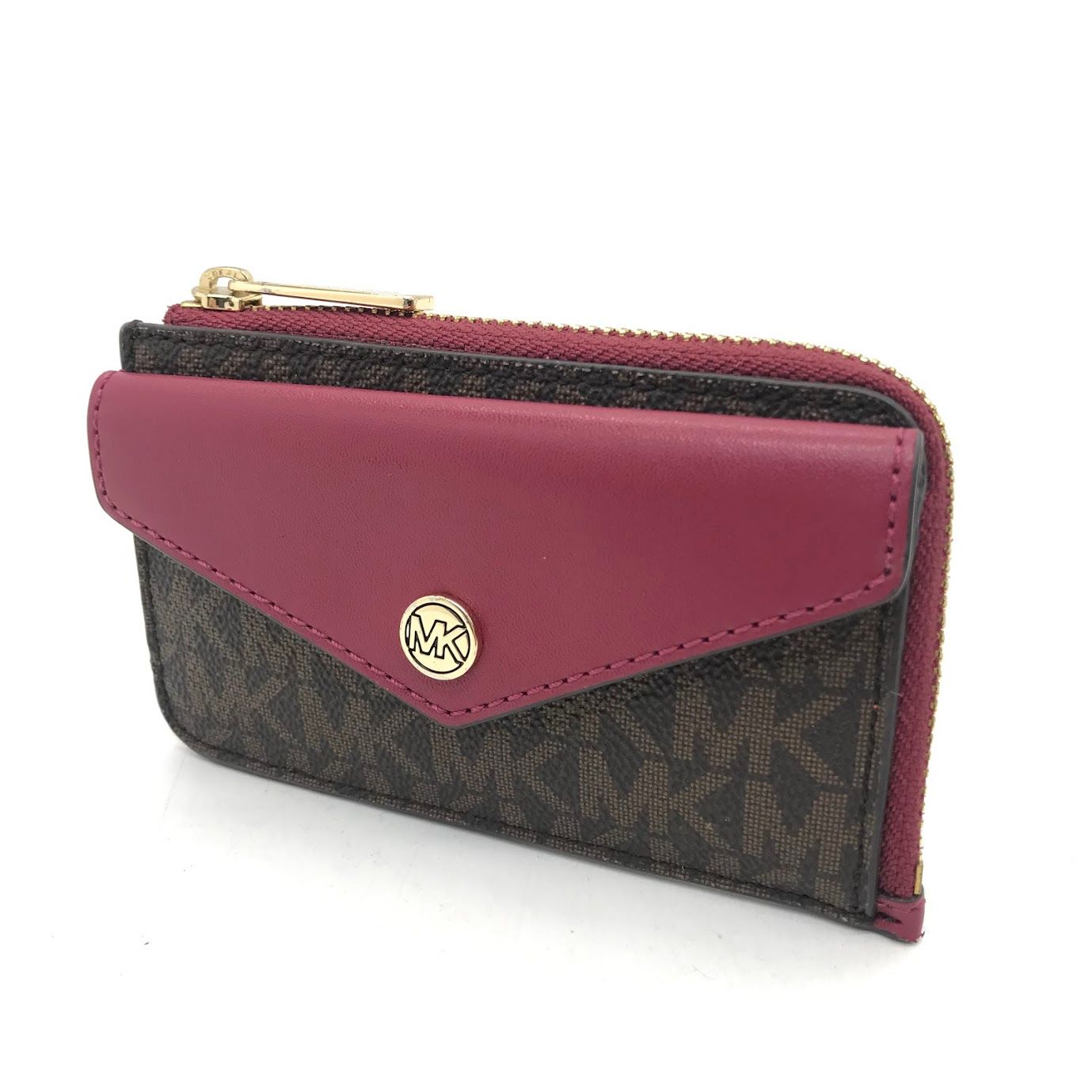 【倉吉店】 MICHAEL KORS | マイケルコース コインケース JET SET TRAVEL SM CNR ZIP CARD HLDR 35F1GTVD5B ボルドー 【124】