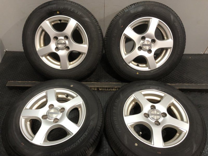 【GOODYEAR EfficientGrip ECO 155/80R13】夏タイヤ【VIOLENTO 13インチ 5J4HPCD100+36】23年製 バリ溝 ヴィッツ パッソ等　(MTL787)クレジットカード QRコード決済可能 GOODYEAR EfficientGrip ECO 155/80R13】夏タイヤ【VIOLENTO 13インチ