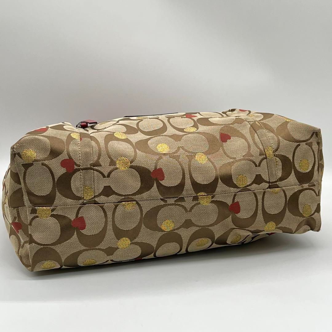 【良品】COACH ポピー シグネチャー トートバッグ キャンバス エナメル 良品】COACH ポピー シグネチャー トートバッグ キャンバス