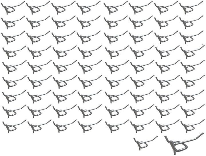 小物銘選 有孔ボードフック スチール製 見せる収納 商品陳列 業務用 ピッチ30 5cm 75本 シルバー