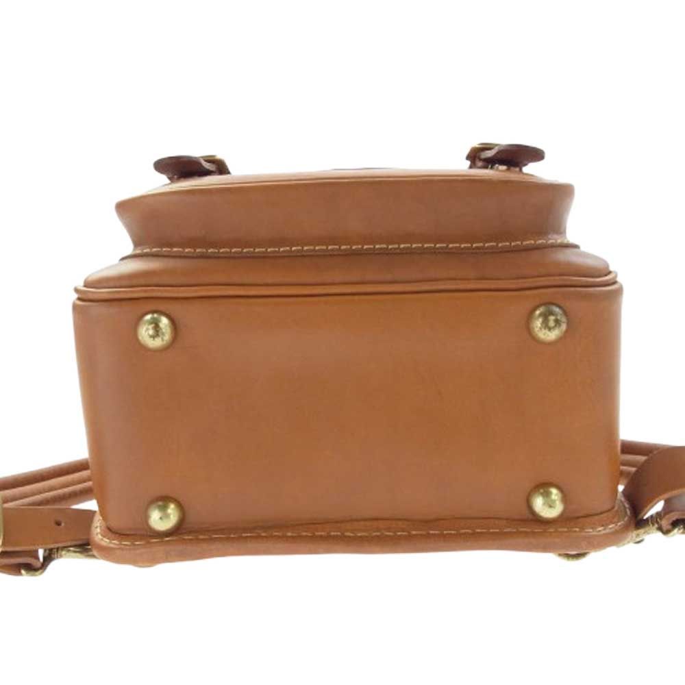 HERZ レザー バックパック ブラウン 使いやすさと革の素材を感じる