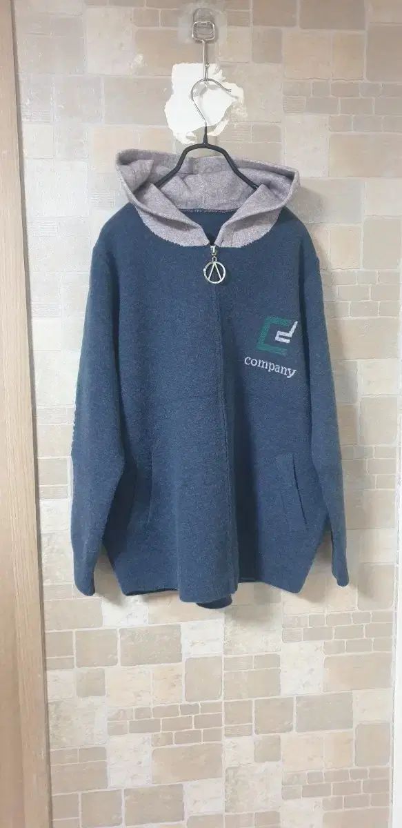 レディース シンプルフードニットジャケット