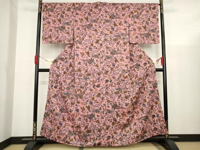 平和屋着物□上質な小紋 沢瀉 オモダカ 正絹 逸品 DAAL6147fc
