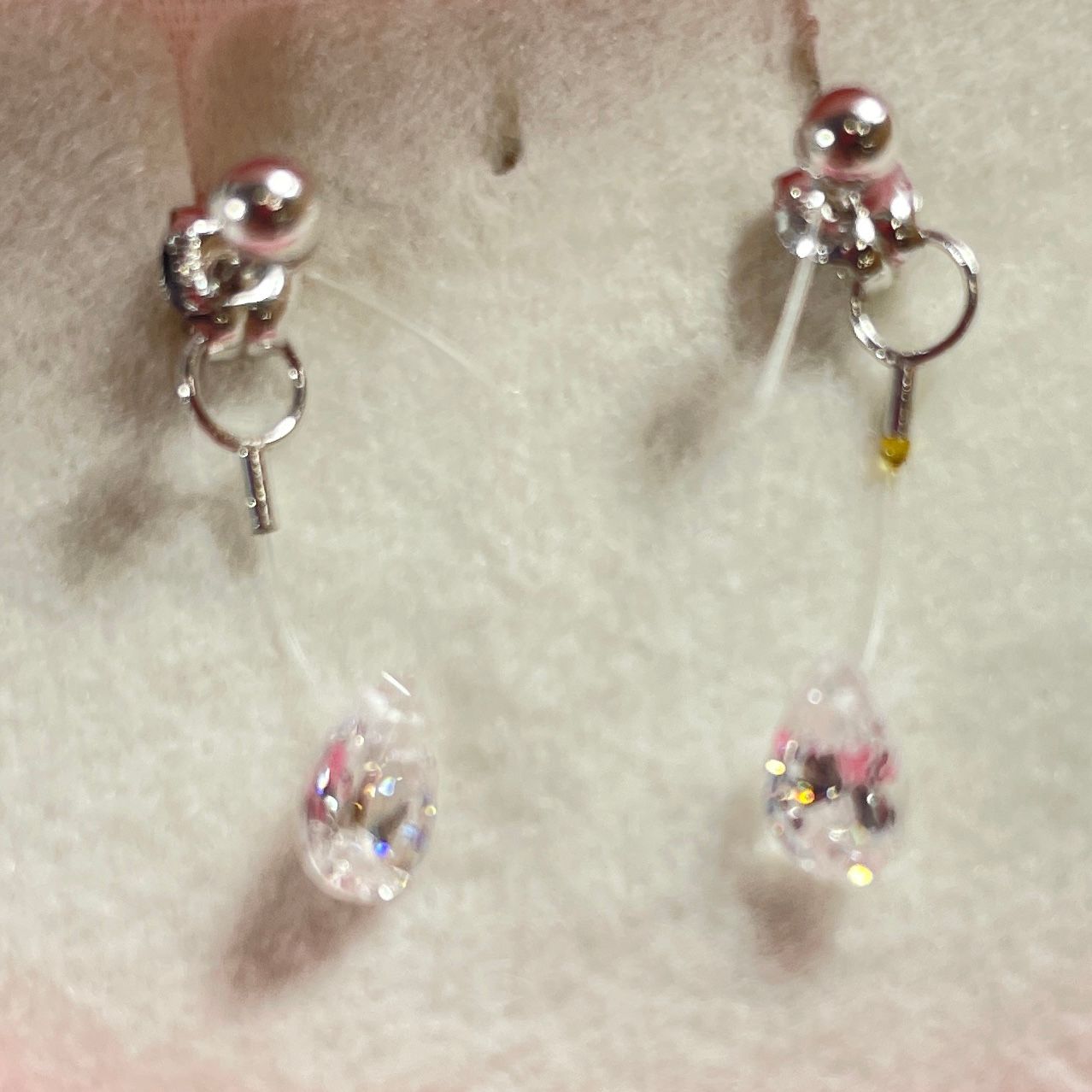 ☆ K14WG刻印 14金 ホワイトゴールド ワイヤーフープピアス 両耳ピアス