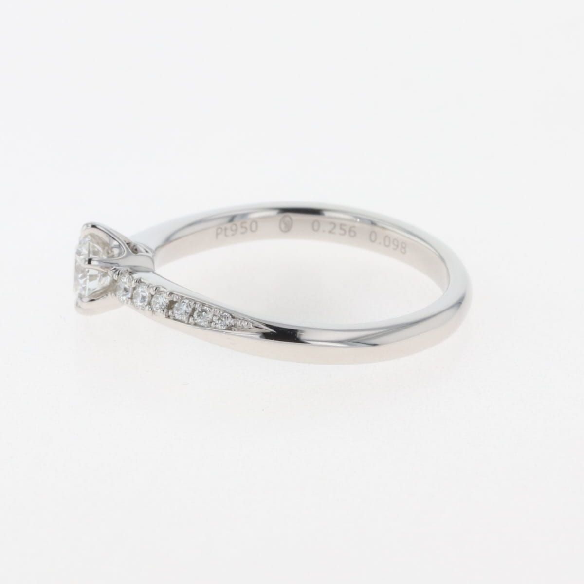 ダイヤモンド デザインリング プラチナ 指輪 メレダイヤ リング 9号  