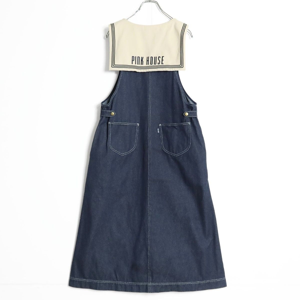PINK HOUSE セーラーカラーデニムジャンパースカート 美品】ピンクハウス☆セーラーカラー♪デニムのジャンパー