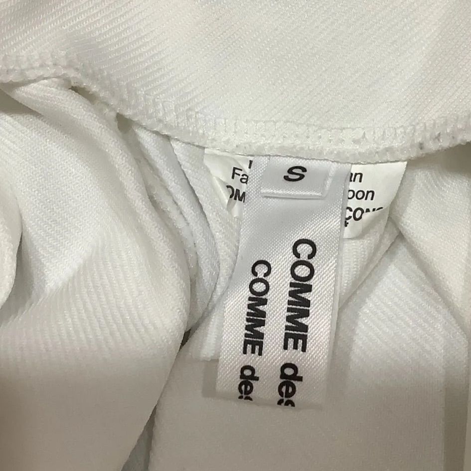 comme des garcons girl ジャンパースカート　白　ホワイト Comme Des Garcons Girl White Ruffled Cotton-poplin Dress