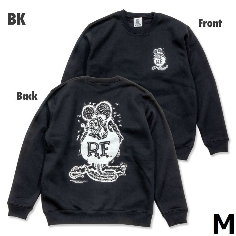 Rat Fink Mono Standing スウェットシャツ RISKF098 ブラック Mサイズ ラットフィンク モノ スタンディング 秋冬モデル