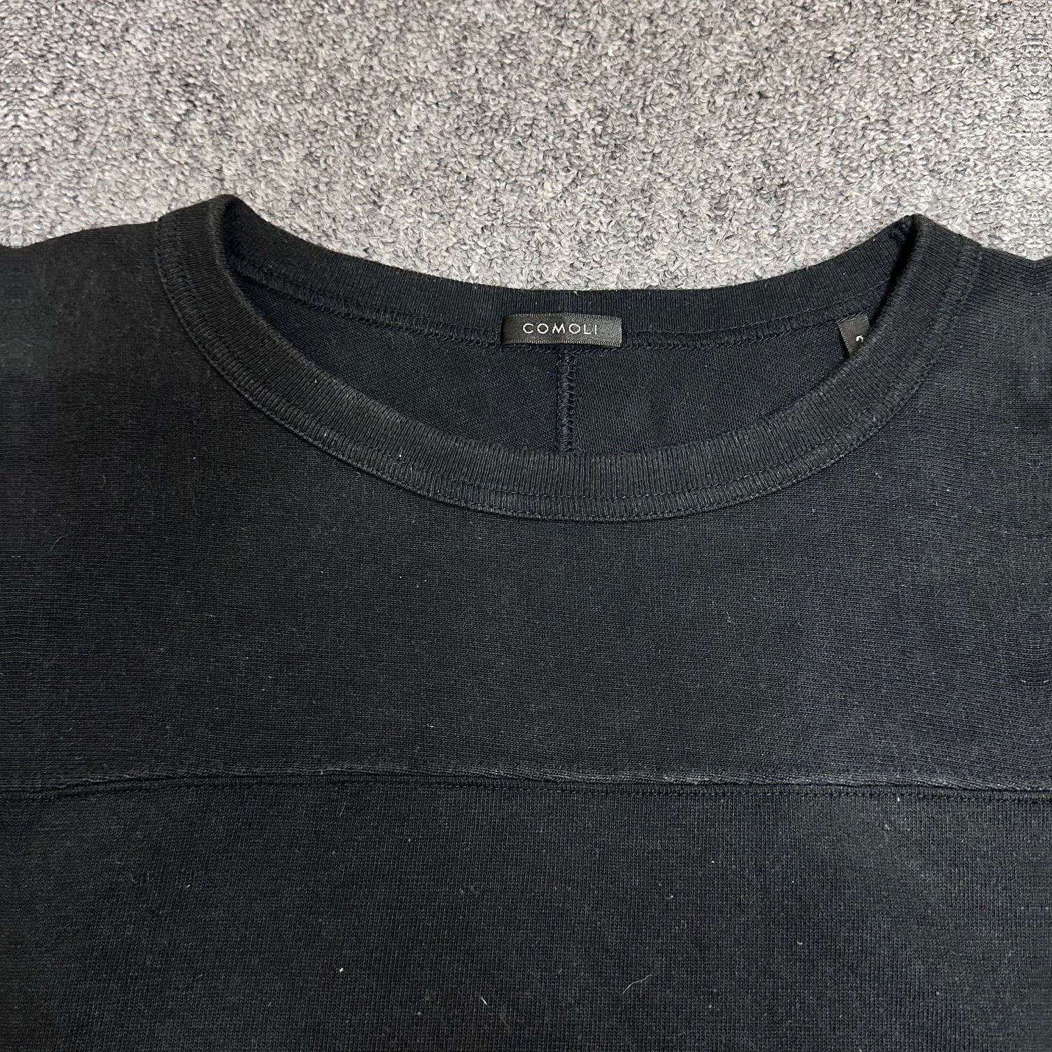 参考上代28600円 COMOLI 23SS フットボール Tシャツ コモリ X01-05005 