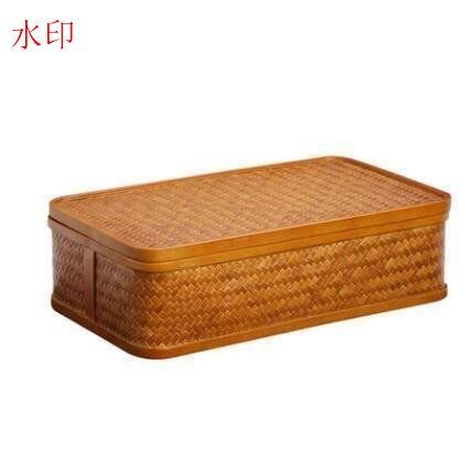 収納箱竹制漆 茶箱