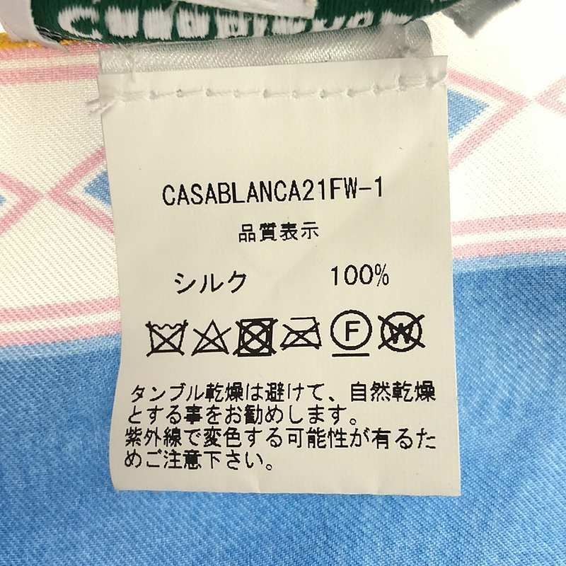Casablanca / カサブランカ | Dream House Small Silk Scarf グラフィックプリントスカーフ | マルチカラー Dream House Small Silk Scarf グラフィックプリントスカーフ