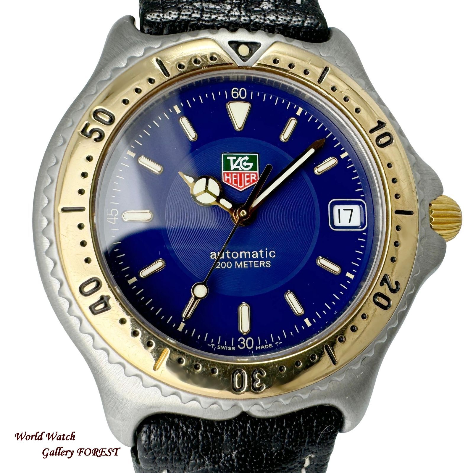 タグホイヤー TAG HEUER プロフェッショナル200M セルシリーズ WI2151-K0 メンズ腕時計 自動巻き ブルー文字盤 18KYGベゼル