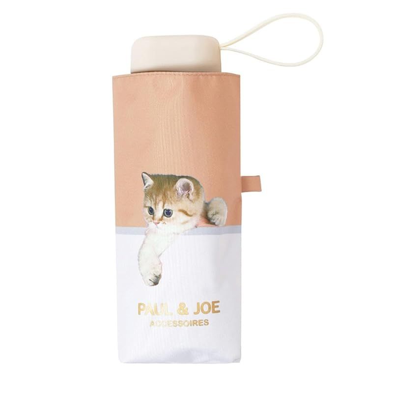 PAUL u0026 JOE ACCESSOIRES （ポールu0026ジョー） 日傘 晴雨兼用 折りたたみ傘 コンパクト 遮光 遮熱 UV 50cm 12143 スウィンギングヌネット ベージュ 0