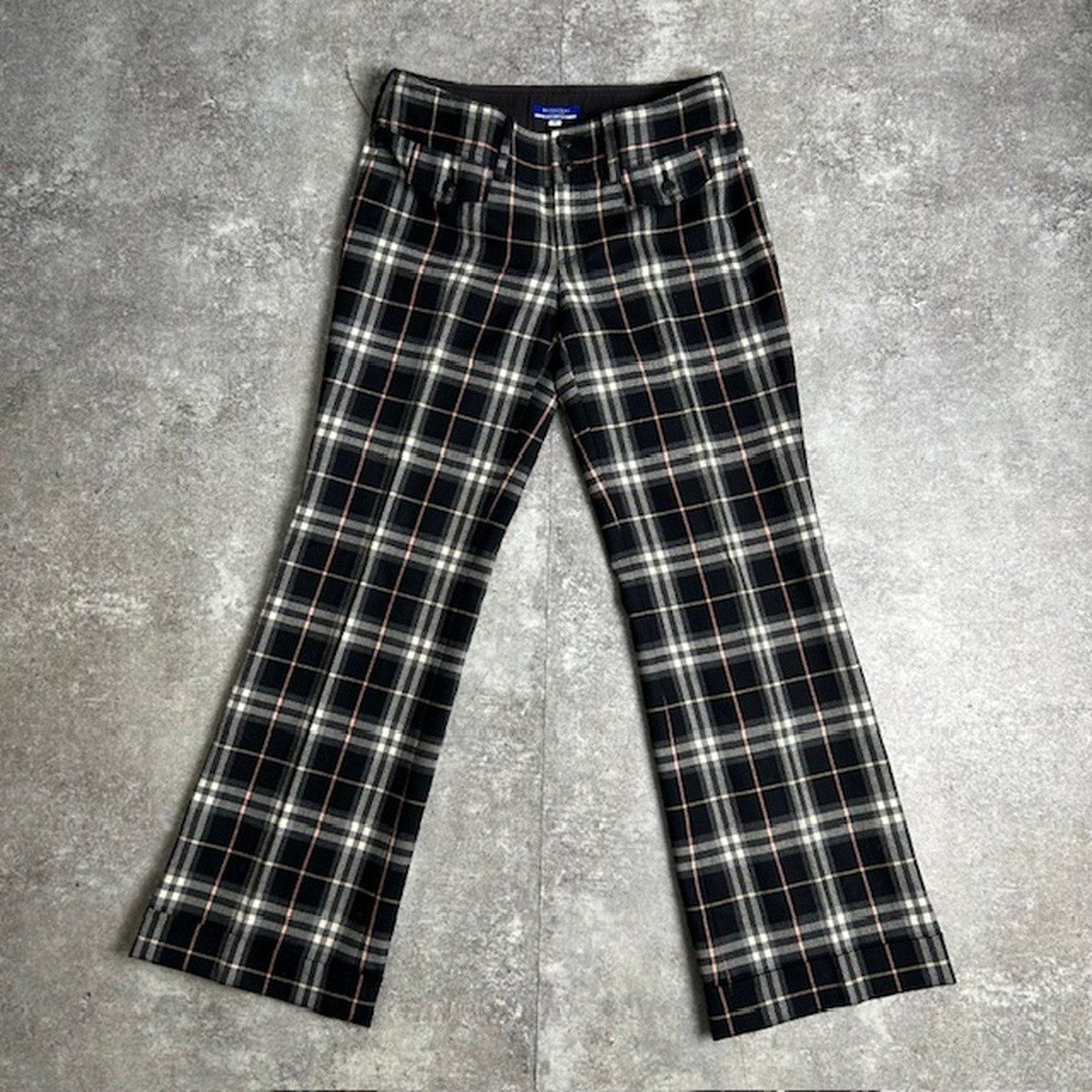 BURBERRY バーバリー BLUE LABEL ブルーレーベル チェックパンツ スラックス レディース 38 三陽商会