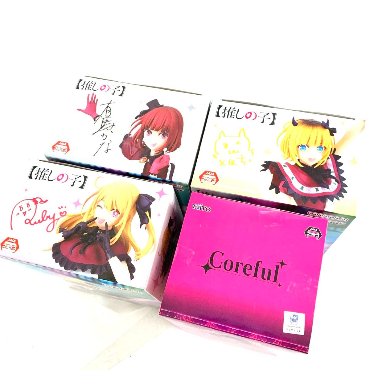 未使用品 バンダイ タイトー 推しの子 フィギュア 4個 まとめ セット   ルビー 有馬かな アイ MEMちょ  　240002230198 未使用品 バンダイ タイトー 推しの子 フィギュア 4個 まとめ