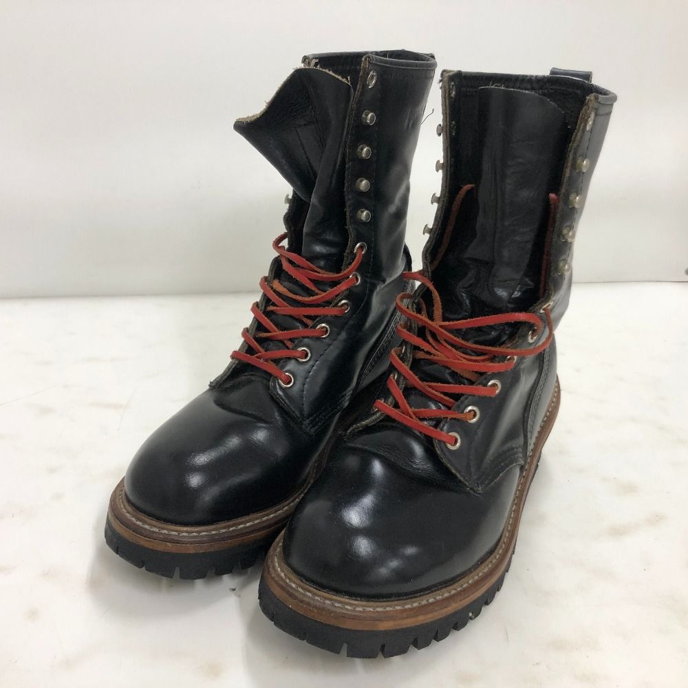 02w19571 レッドウィング RED WING ロガーブーツ ブラック 25.0cm メンズ 箱なし ブーツ ANSI Z41 PT91 品