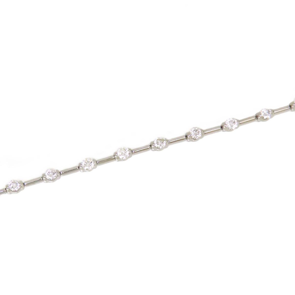 デビアス LINE ダイヤモンド ブレスレット #17.5 K18WG