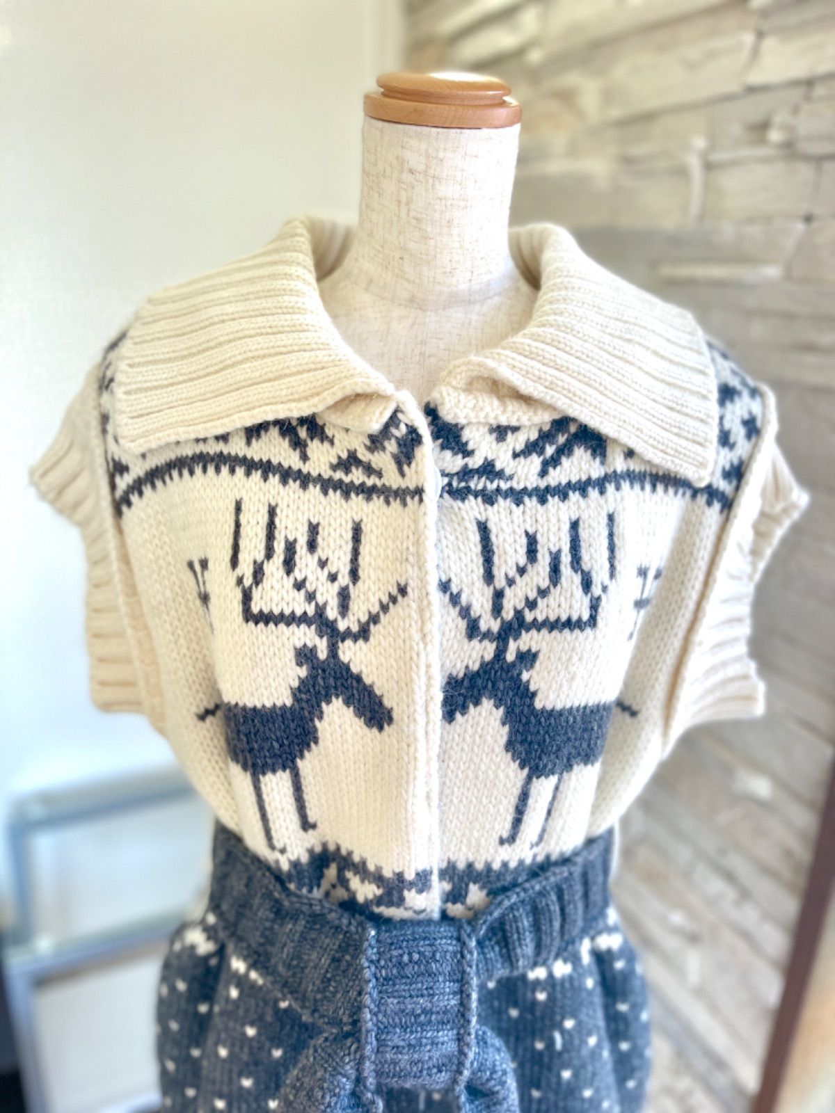 D&G ノースリーブニット　ニットウェア　ロングカーディガン　コート D&G ノースリーブニット ニットウェア ロングカーディガン