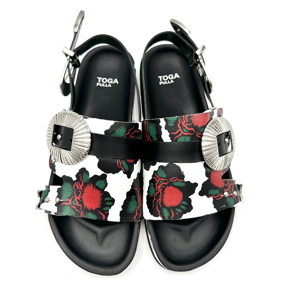 □新品□ TOGA PULLA コンチョサンダル 花柄 メタル 柄 925T □新品□ TOGA PULLA コンチョサンダル 花柄 メタル 柄 925T