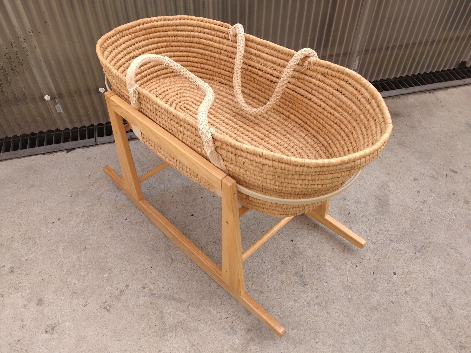 11504-01 ベビーベッド ベッドガード ベビーキャリー クーファン クーハン ママ ベビー 赤ちゃん ベビー寝具 家具 外出 移動用品 木製 ゆりかご クーファンスタンド