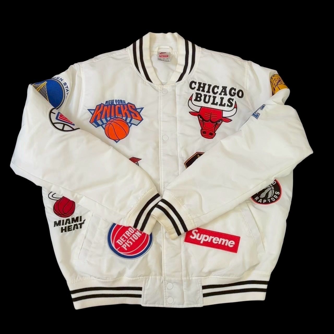 Supreme シュプリーム NIKE ナイキ MA-1 白 ワッペン ジャケット NBA 