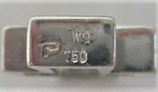 極美品ポーラPOLA ダブルクロスペンダント18金ホワイトゴールド2000年 
