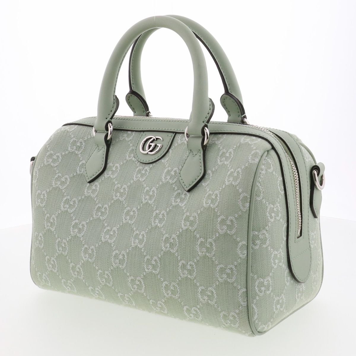 GUCCI グッチ オフディア ミディアム ボストンバッグ 772061 レディース キャンバス レザー グリーン