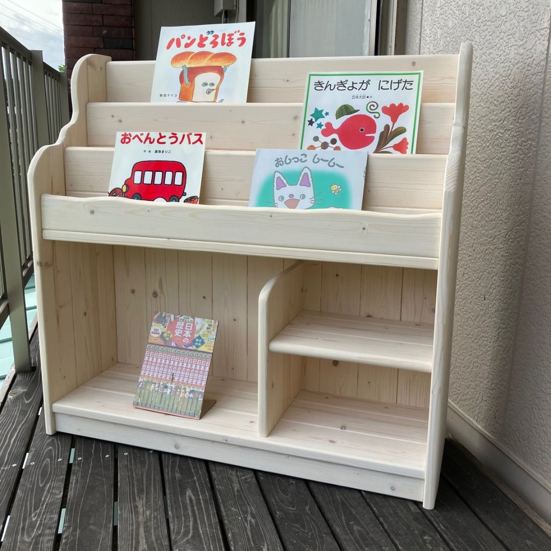 ★彡SALE【開封有/新品】通常サイズ 背板 絵本棚 ハンドメイド ワイドA 白 ☆彡SALE【開封有/新品】通常サイズ 背板 絵本棚 ハンドメイド