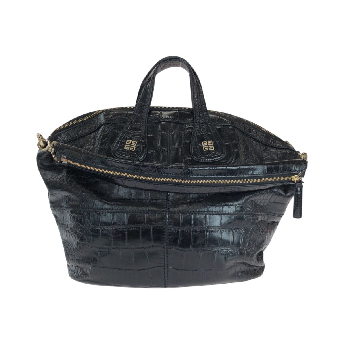美品 Givenchy ジバンシー ナイチンゲール 型押し ブラック 黒 