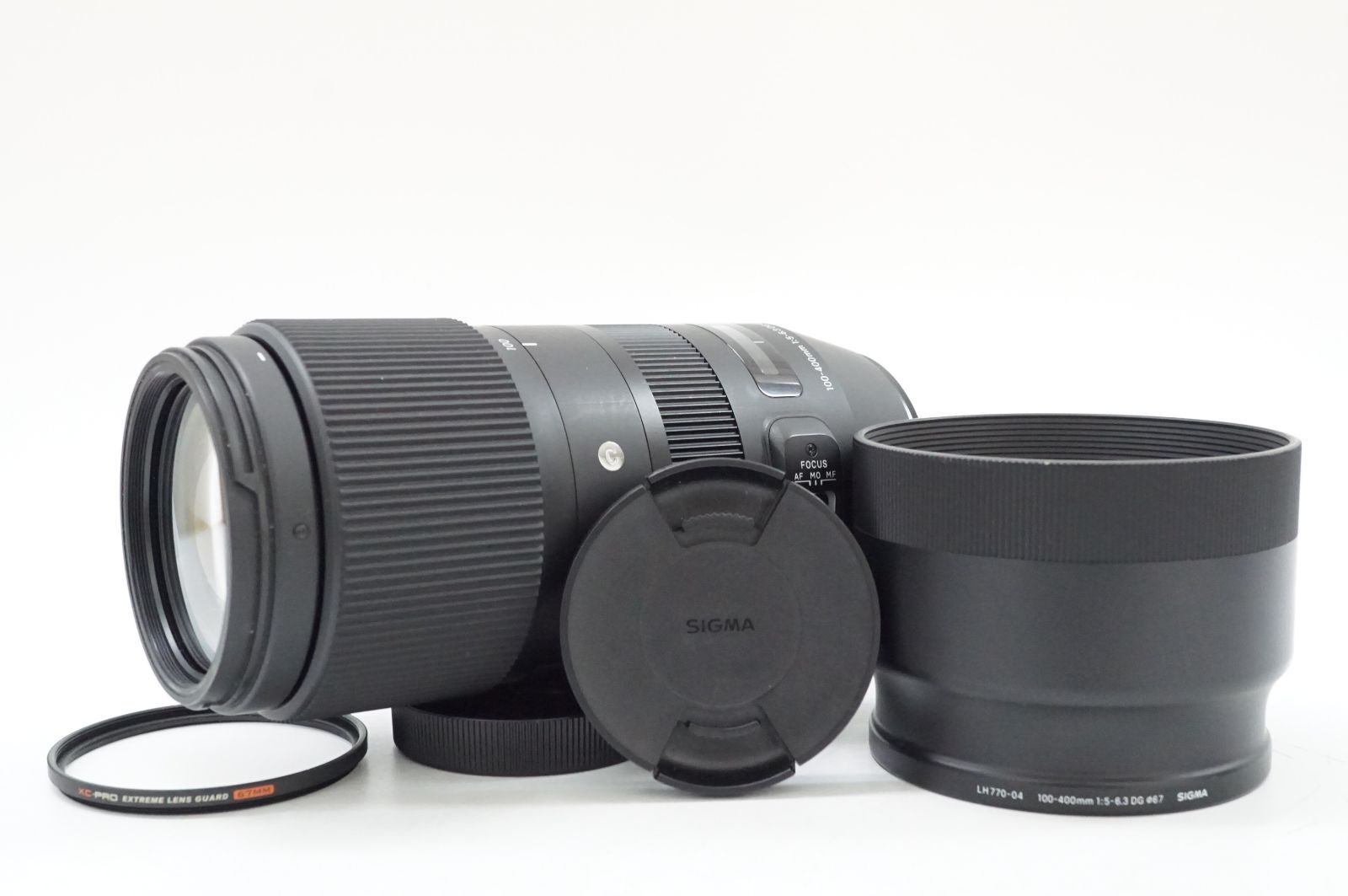 Y149500 SIGMA 100-400mm F5-6.3 DG レンズ キャノンEFマウント フィルター付き