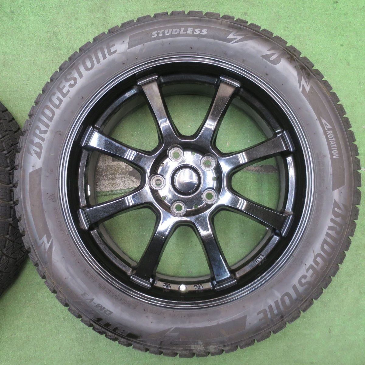 バリ溝 24年 キレイ 9.5分 スタッドレス G-SPEED 225 55R18 ブリヂストン ブリザック DM-V3 Gスピード 18インチ PCD114.3 5H 5092404NJス