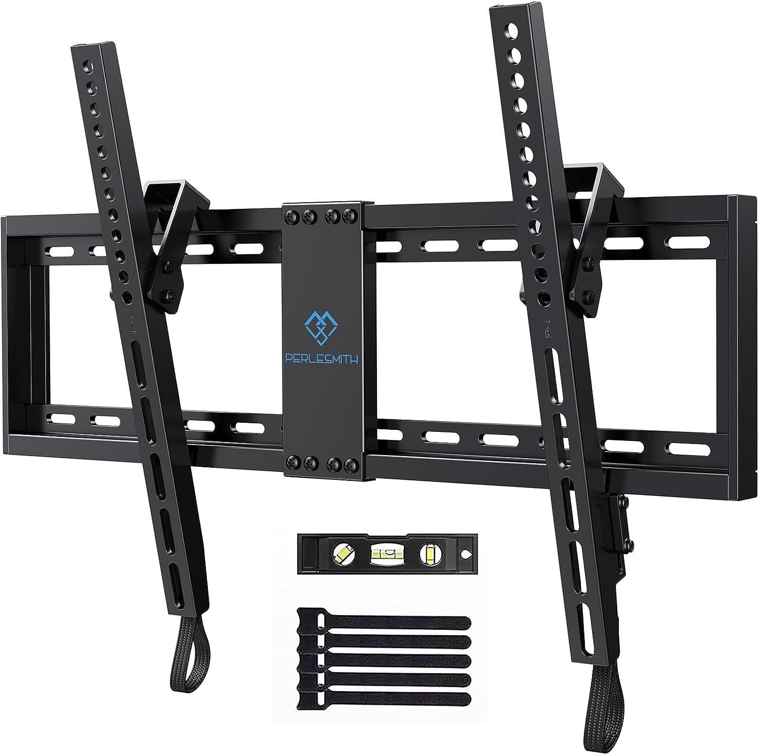 【人気商品】VESA600x400mm 下向き角度調節 テレビかべかけ金具 tv壁掛け金具 適格請求書発行可 耐荷重60kg テレビ壁掛け金具 ティルト式 37~82インチ対応 壁掛けテレビ金具 PERLESMITH